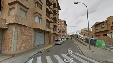 Calle tejer&iacute;as de Tudela. Foto Google Maps