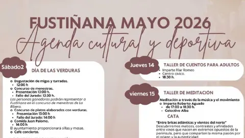 Agenda cultural y deportiva mayo 2026 de Funti&ntilde;ana