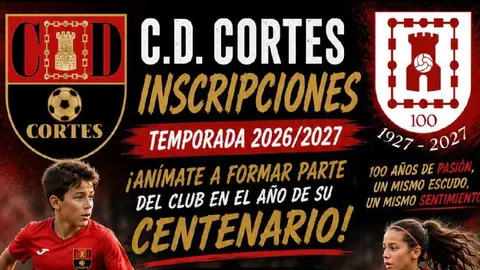 Inscripciones al C.D. CORTES 2026 en Cortes