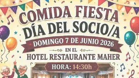 Comida fiesta d&iacute;a del socio_a 2026 en Cintru&eacute;nigo