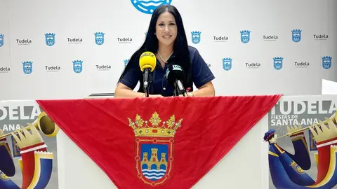 Ver&oacute;nica Gormedino en la presentaci&oacute;n del programa de Fiestas de Tudela 2026