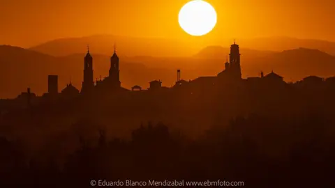 Puntos de observaci&oacute;n del eclipse en Corella. Foto Eduardo Blanco Mendizabal