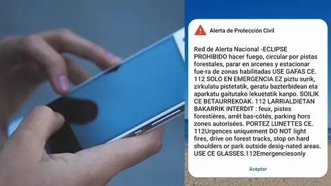 Alerta enviada a tel&eacute;fono m&oacute;vil del Gobierno de Navarra