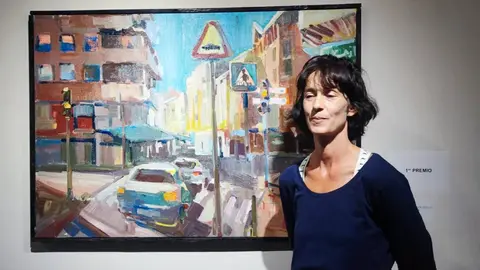 Yohana Soldevilla, ganadora del Premio de pintura al aire libre de Tudela 2026