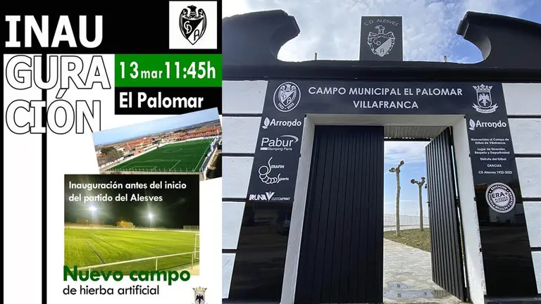 Inauguración del nuevo campo de hierba artificial El Palomar