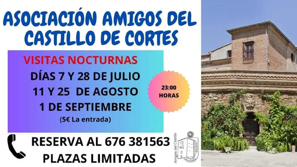 Visitas nocturnas al Castillo de Cortes