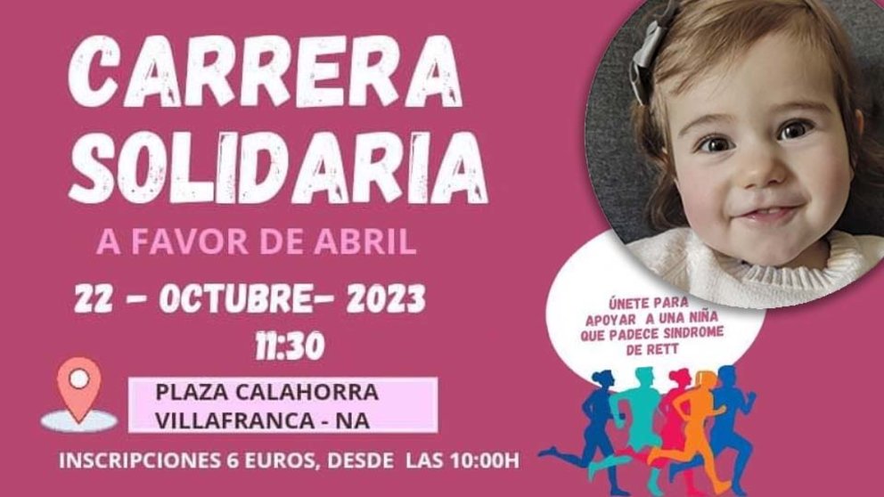 Carrera solidaria en Villafranca en favor de Abril