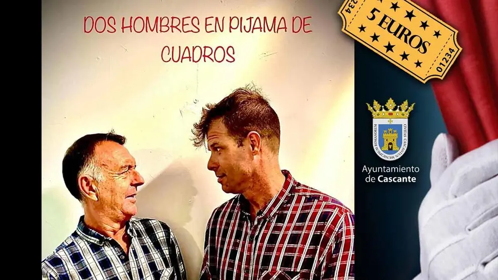 Teatro en Cascante Dos hombres en pijama de cuadros