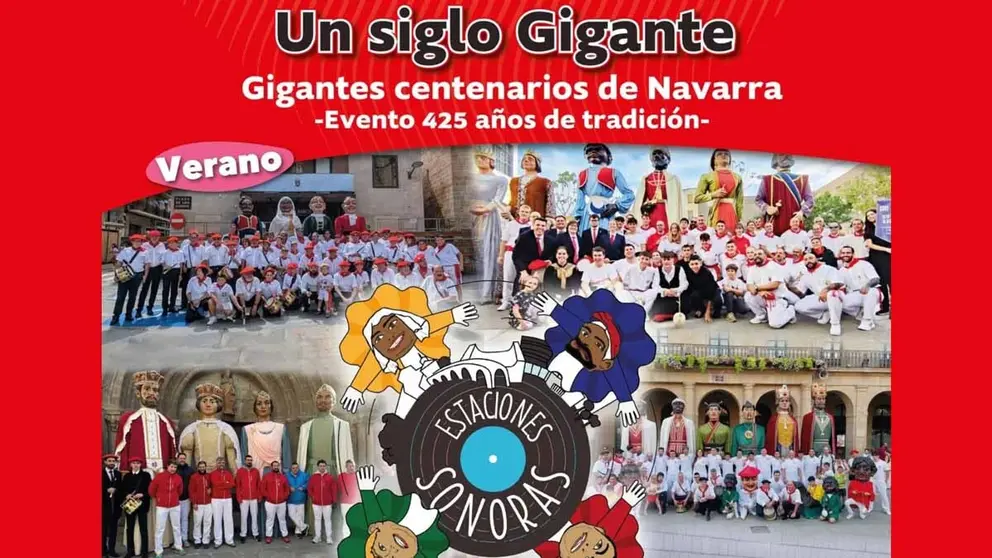 Espectáculo Gigantes Centenarios de Navarra 2025 en Cascante