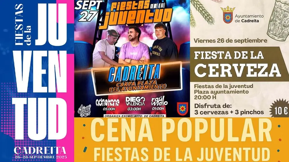 Programa Fiestas de la Juventud en Cadreita 2025