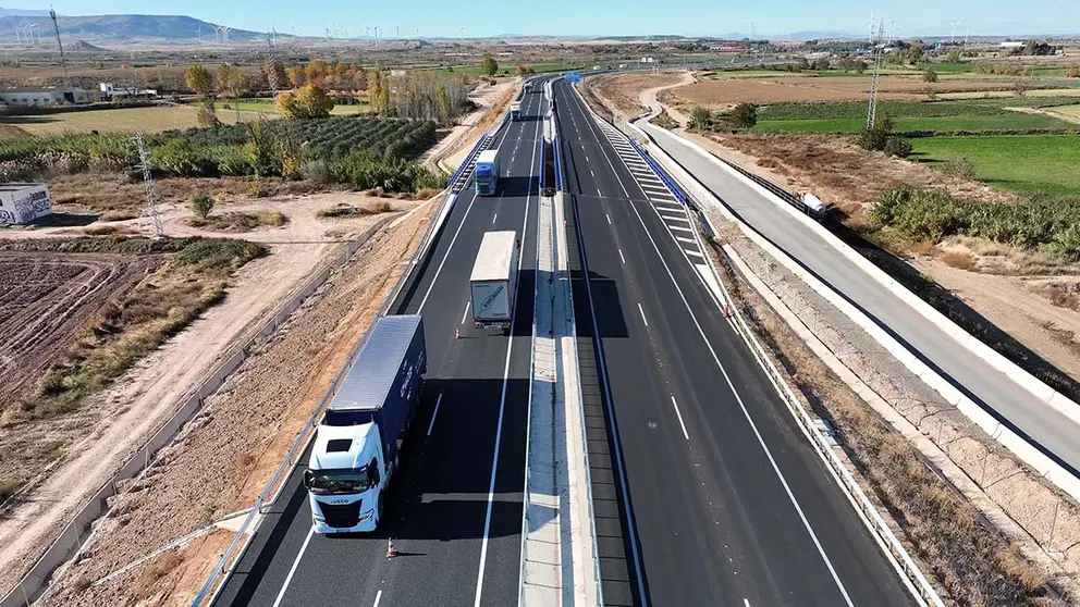 Transportes completa la A-68 entre Gallur y Mallén con su apertura hasta Cortes