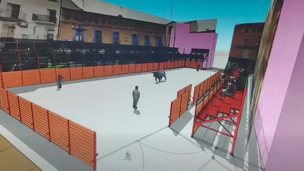 Recreaci&oacute;n de la Plaza de Toros desmontables de Ablitas 2026