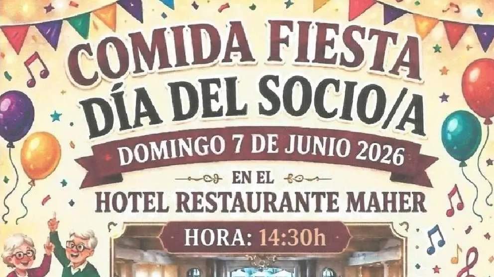 Comida fiesta d&iacute;a del socio_a 2026 en Cintru&eacute;nigo