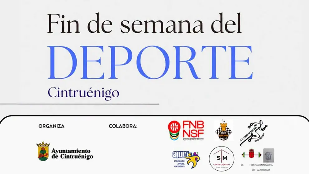Fin de semana del deporte 2026 en Cintru&eacute;nigo