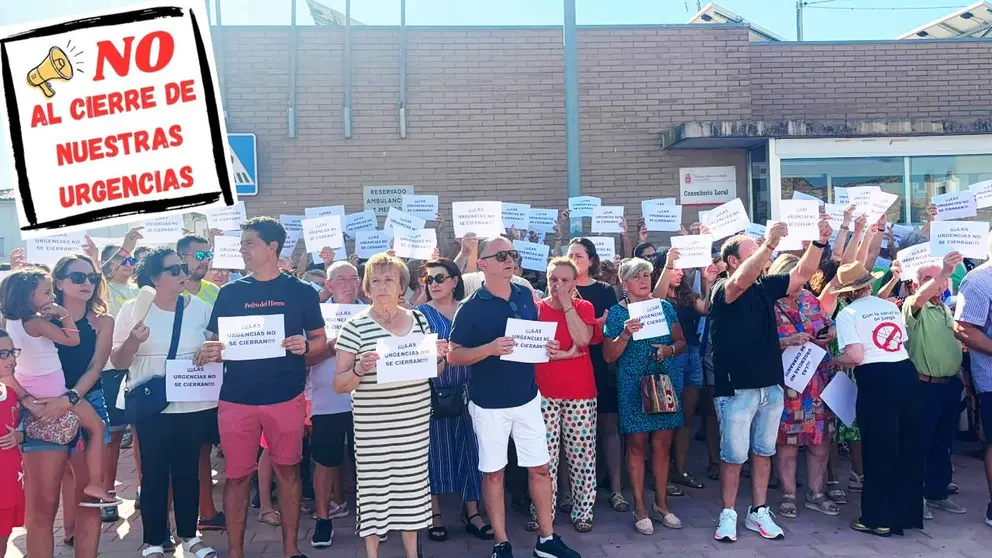 Concentraci&oacute;n frente al consultorio m&eacute;dico de Fusti&ntilde;ana. s&aacute;bado 11 de julio 2026