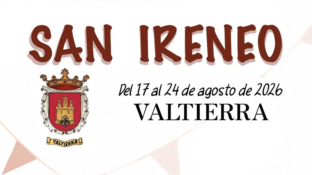 Programa de las fiestas de San Ireneo 2026 en Valtierra