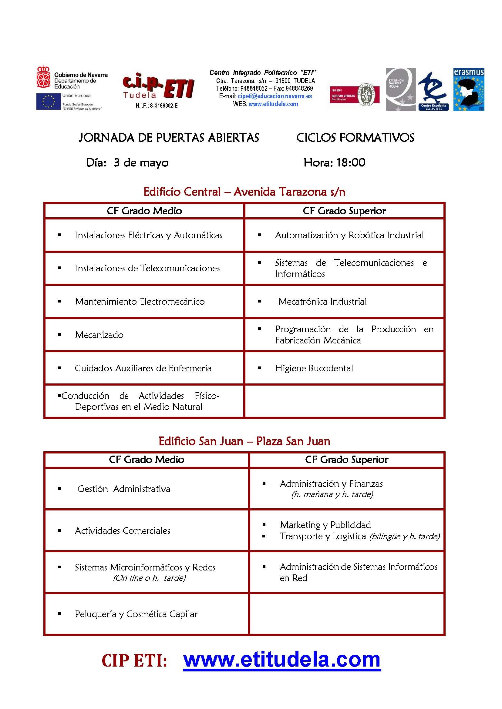 Jornada de puestas abiertas