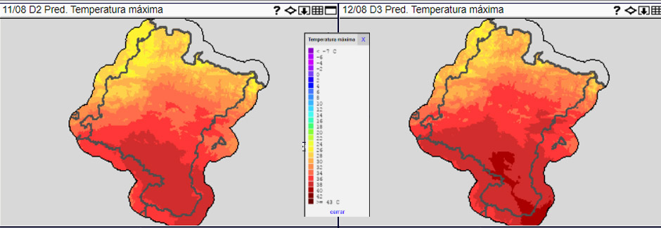 Altas temperaturas en agosto