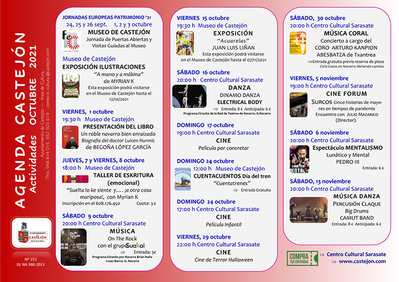 Agenda Castejón Octubre 2021