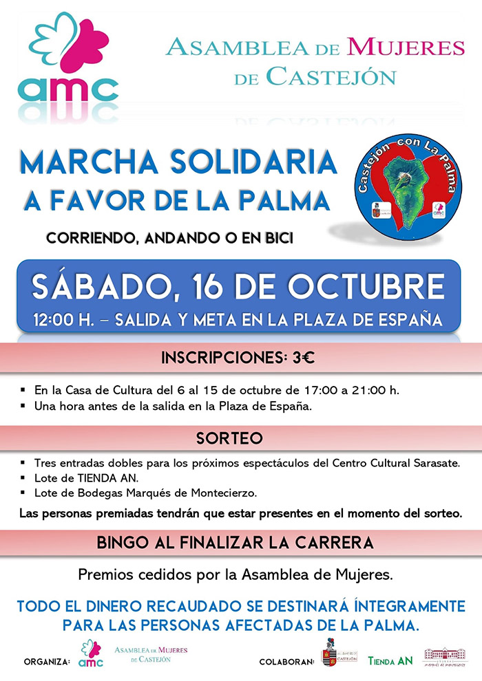 Marcha Solidaria con isla de La Palma