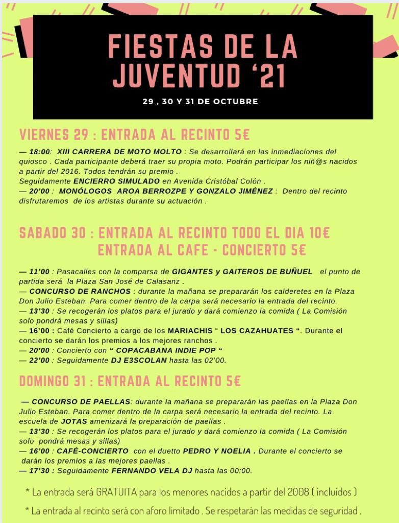 Fiestas de la Juventud Buñuel 2021
