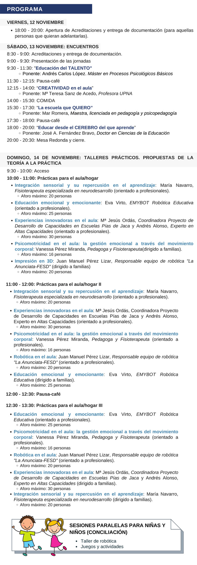 programa jornadas altas capacidades