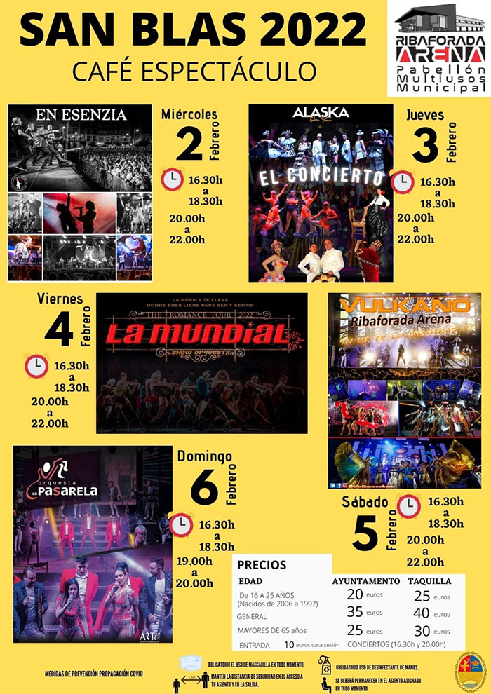 espectáculos de san blas 2022 ribaforada