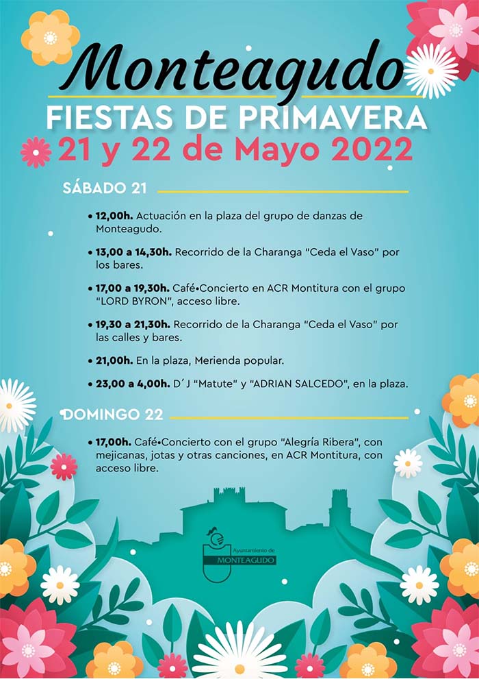Programa de las Fiestas de Primavera Monteagudo 2022
