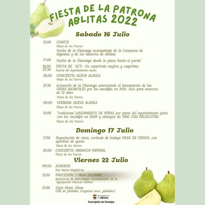 ablitas fiestas peras