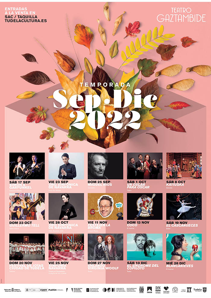 Poster programación 2ª TEMPORADA TEATRO GAZTAMBIDE-G2022-95x68