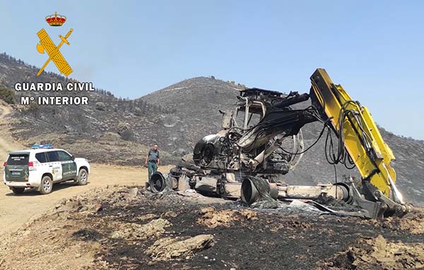 Labores de investigación incendio de Ateca Zaragoza