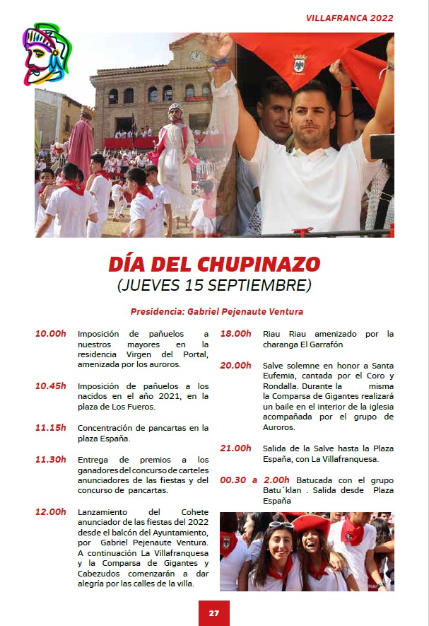 villafranca fiestas programa