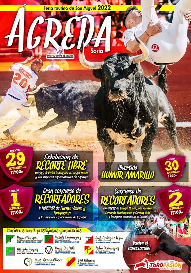 Festejos taurinos en Ágreda 2022