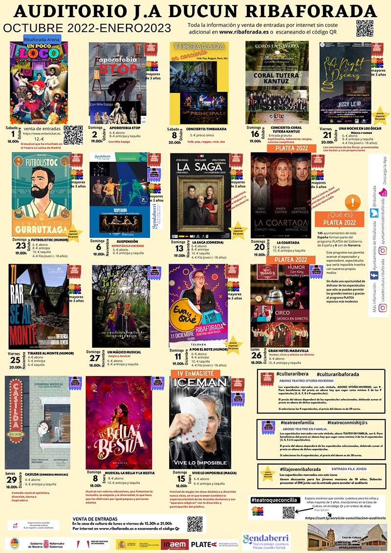 Ribaforada programacion otoño-invierno 22.23