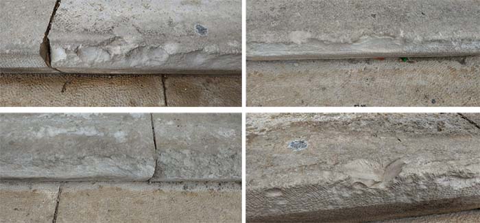 Daños en las escaleras iglesia de murchante