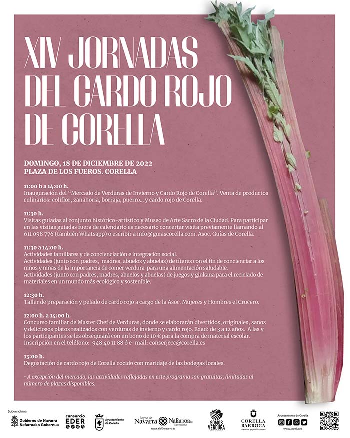 Ayto. Corella cartel jornadas cardo rojo 22
