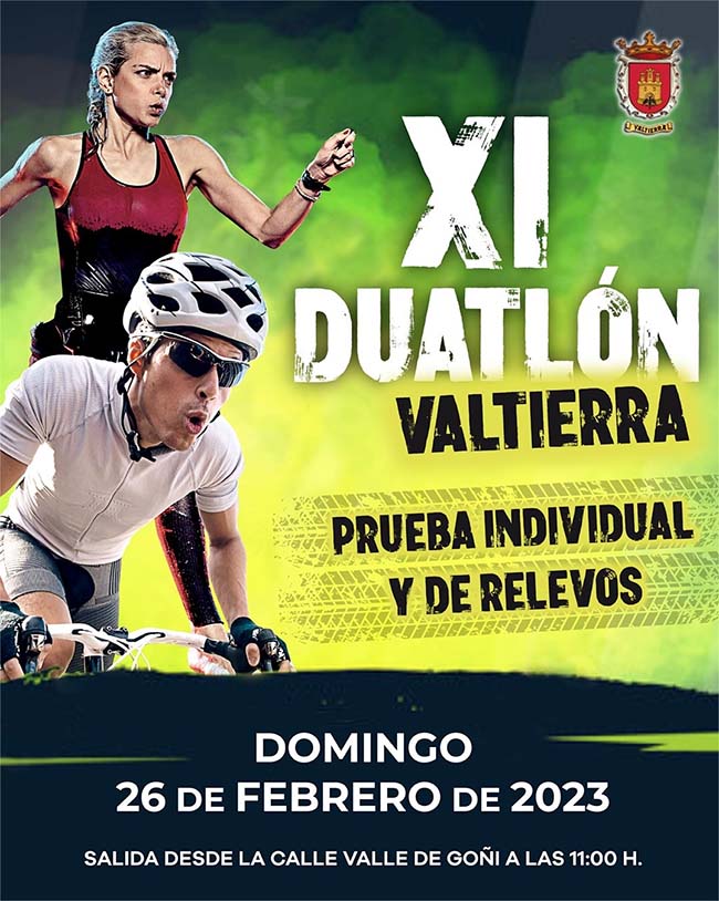 Cartel XI Duatlón en Valtierra