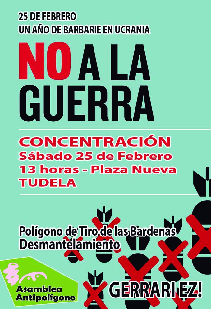Cartel concentración no a la guerra