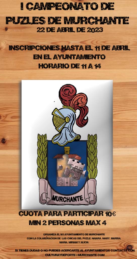 Cartel I Campeonato de Puzles de Murchante