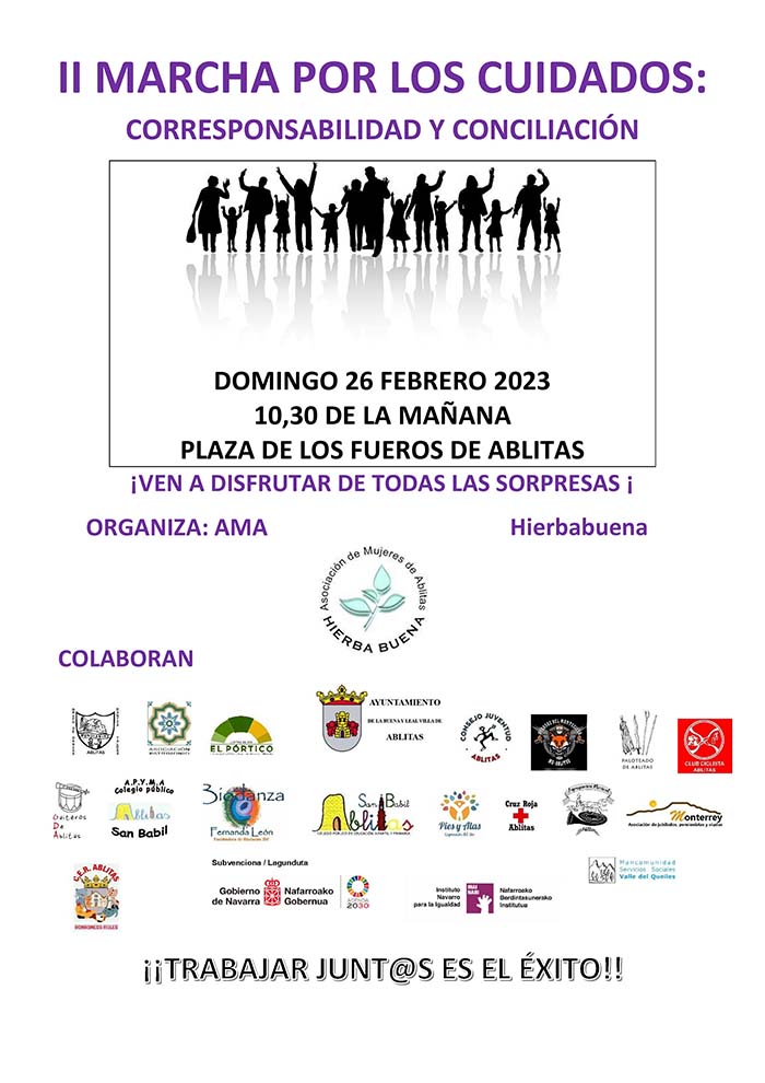 Cartel II Marcha por los cuidados de Ablitas