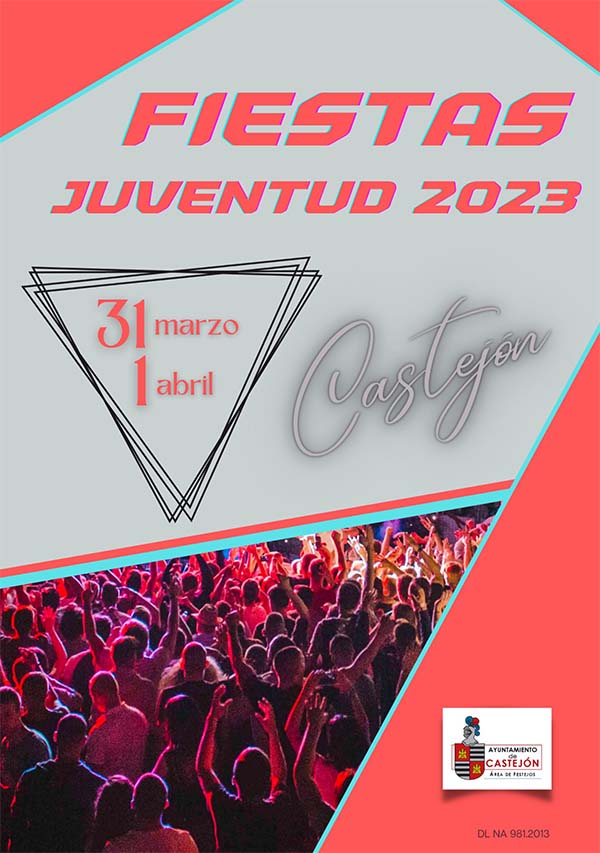 Cartel Fiestas de la juventud en castejón 2023