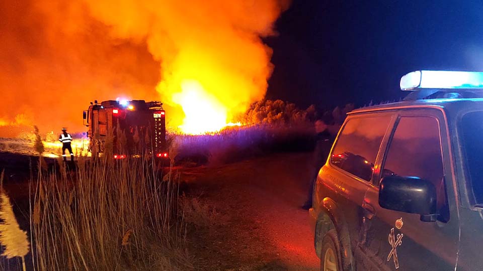 Incendio en la Balsa del Pulguer de Cascante (2)