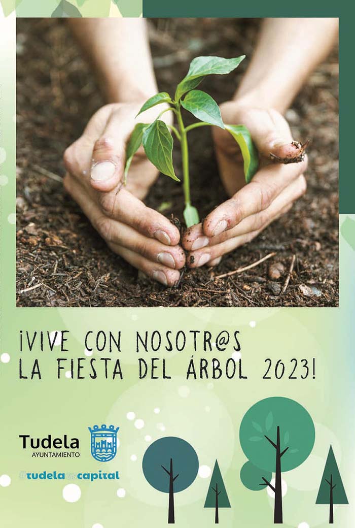 Cartel dia del arbol en tudela 2023