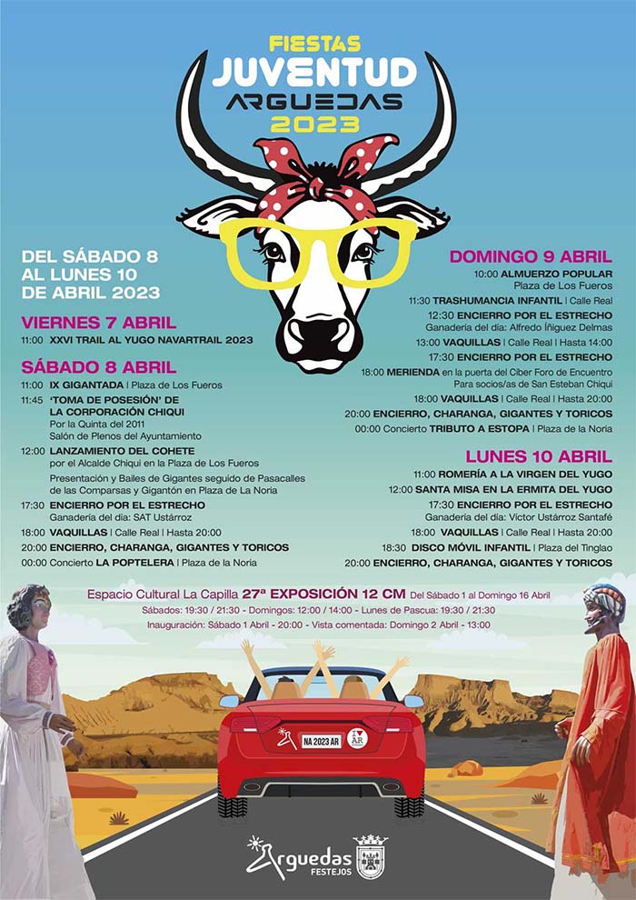 Cartel Fiestas de la Juventud en Arguedas 2023