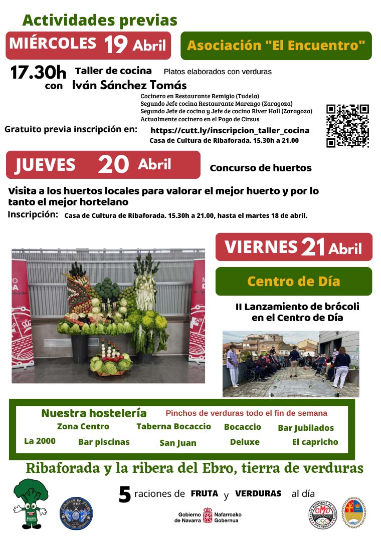 Ribaforada actividades previas JORNADAS DE LA VERDURA 2023
