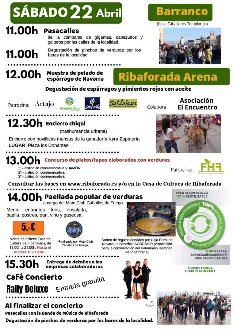 Ribaforada 22 de abril JORNADAS DE LA VERDURA 2023