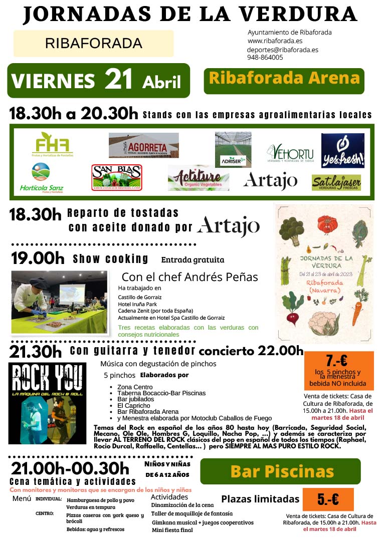 Ribaforada 21 de abril JORNADAS DE LA VERDURA 2023