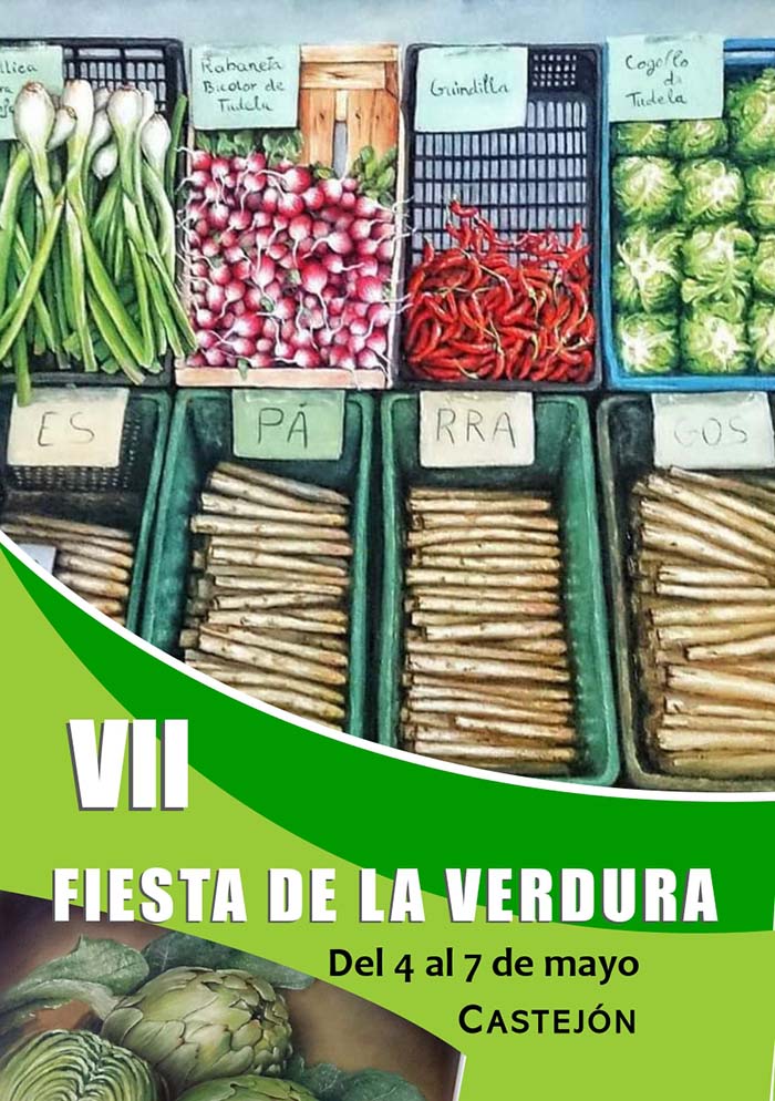 Cartel Fiesta de la verdura en castejón 2023