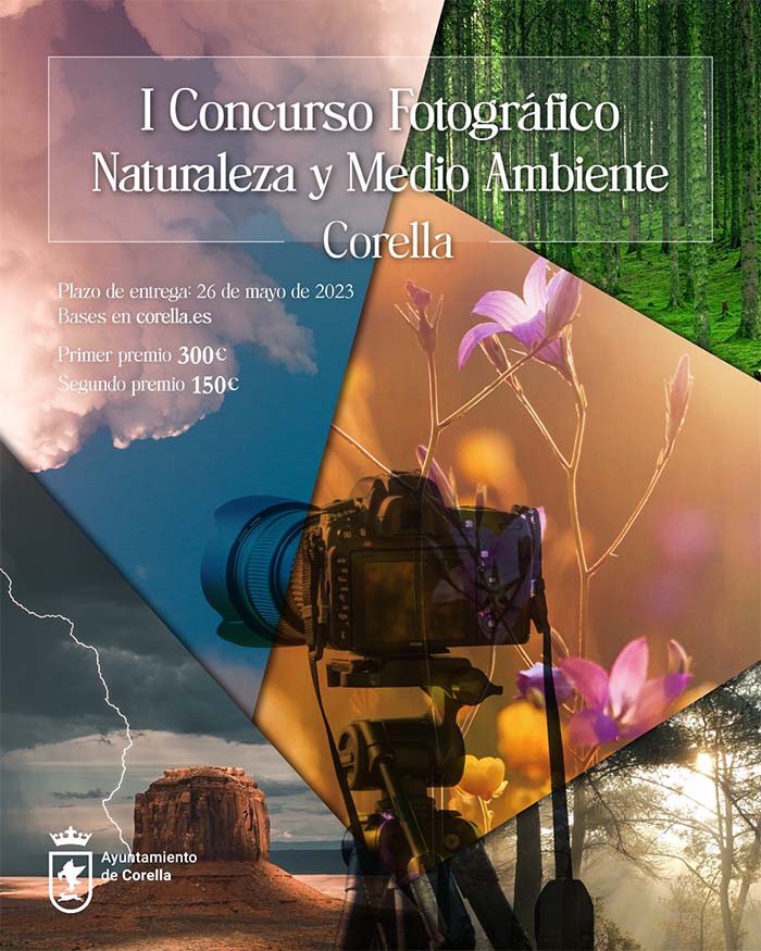 Cartel I Concurso de fotografía Naturaleza y Medio Ambiente Corella 2023