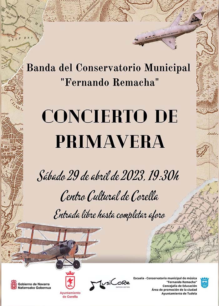 Cartel concierto de la banda de corella